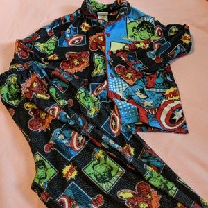 Boys flannel Superhero pajamas
